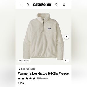 Patagonia Large Women's Los Gatos 1/4-Zip Fleece